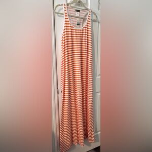 Tommy Bahama Long Tank Dress | Orange/White Stripe | Size XL